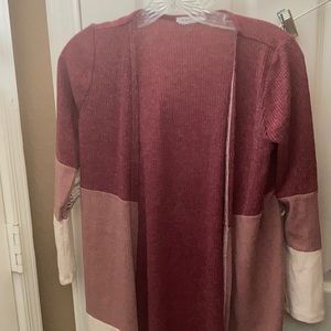 FINAL MARKDOWN Girls knitworks open front color blocked cardigan large